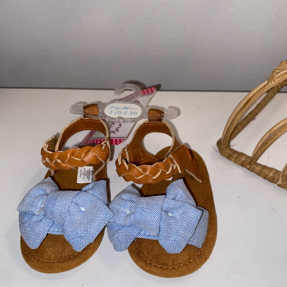 Brown and Blue Kids Sandals
